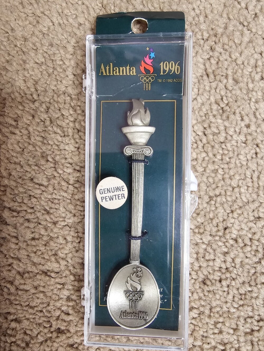 Vintage Atlanta 1996 Olympic Games Centennial Pewter Spoon Fort Collectible